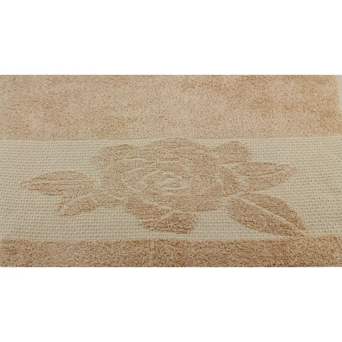 Комплект 4 броя хавлия Цветя - Кафяво - 1053 - Комплект 4 броя хавлия Цветя - Кафяво - 1053