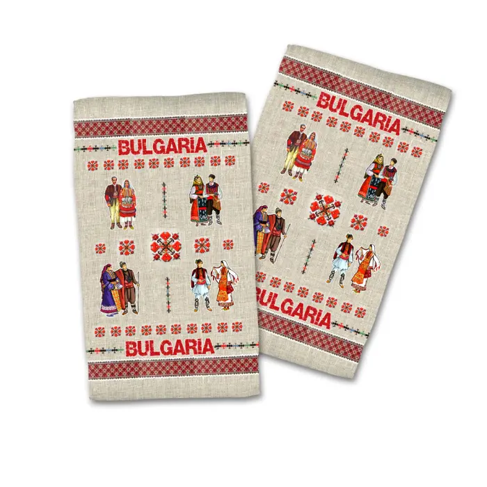 Сувенирна кърпа с Български шевици 4047 - 635 - Сувенирна кърпа с Български шевици 4047 - 635
