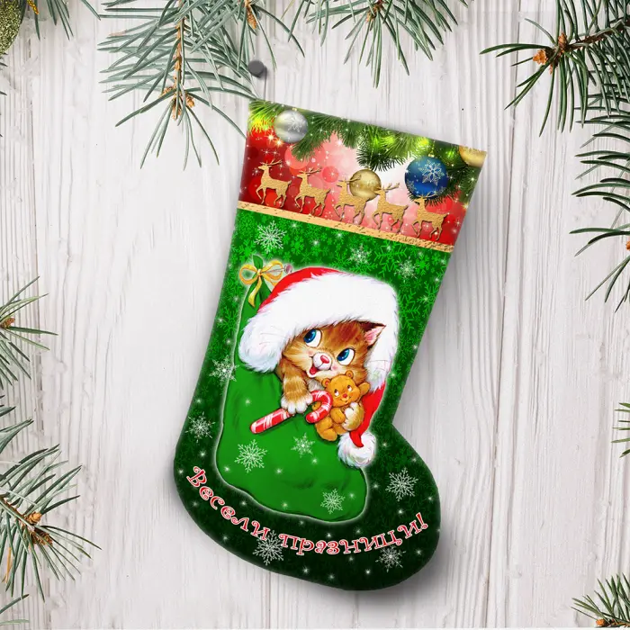 Ботуш с коледни мотиви - 2337 - 1972 - Ботуш с коледни мотиви - 2337 - 1972