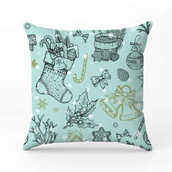 Декоративна възглавница с коледни мотиви - 2370 - 2028 - Декоративна възглавница с коледни мотиви - 2370 - 2028