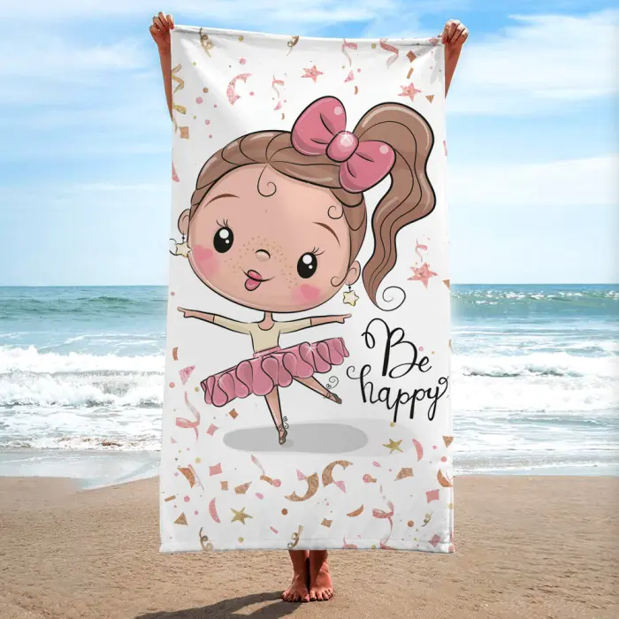 Детска хавлиена кърпа - Балерина - 527 - Детска хавлиена кърпа - Балерина - 527