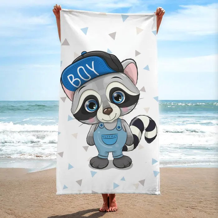 Детска хавлиена кърпа - Енот - 504 - Детска хавлиена кърпа - Енот - 504