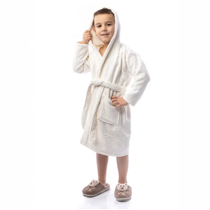 Детски халат Елеганс - Крем - 2679 - Детски халат Елеганс - Крем - 2679
