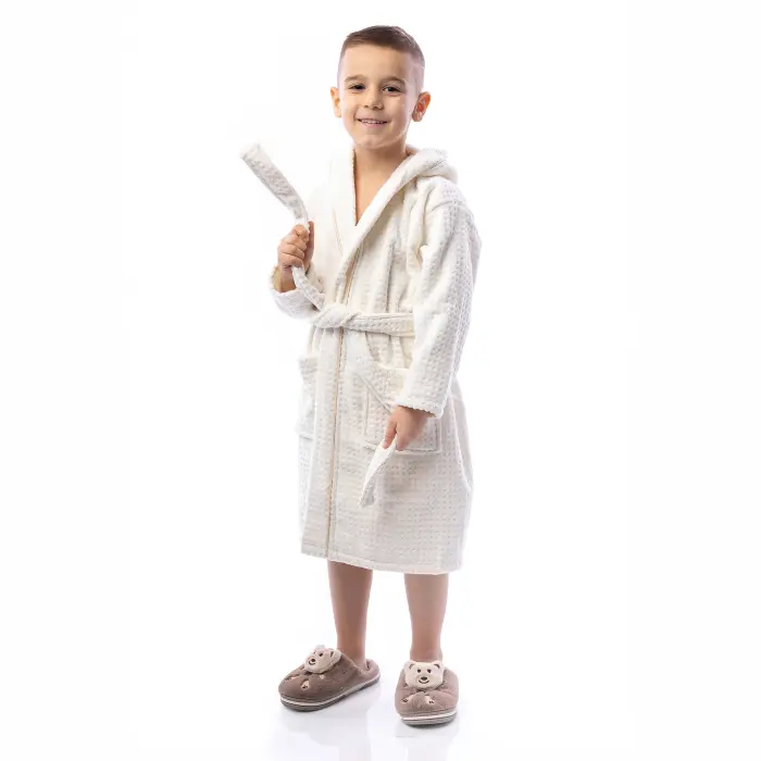 Детски халат Елеганс - Крем - 2680 - Детски халат Елеганс - Крем - 2680