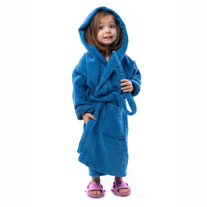 Детски халат Елеганс - Морско синьо - 2704 - Детски халат Елеганс - Морско синьо - 2704