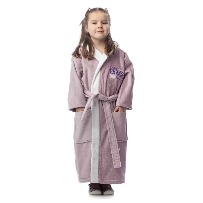 Детски халат лукс - лилаво - 403 - Детски халат лукс - лилаво - 403