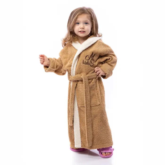 Детски халат Маер - Кафяв - 2562 - Детски халат Маер - Кафяв - 2562