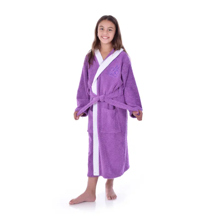 Детски халат Маер - Лилав - 2437 - Детски халат Маер - Лилав - 2437