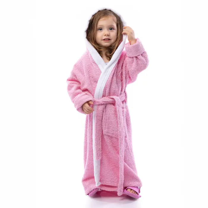 Детски халат Маер - Розов - 2584 - Детски халат Маер - Розов - 2584