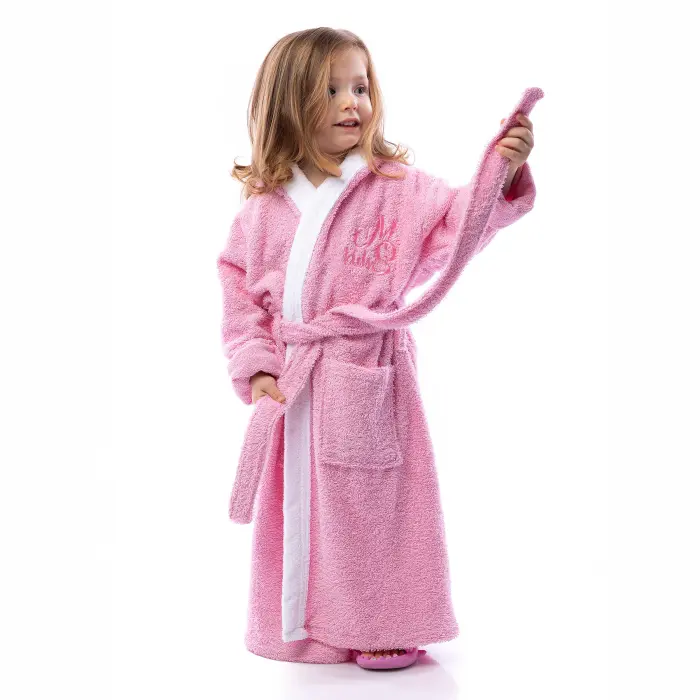Детски халат Маер - Розов - 2585 - Детски халат Маер - Розов - 2585