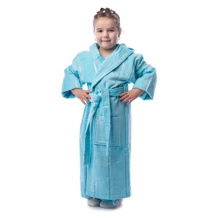 Детски халат нишка - електрик - 673 - Детски халат нишка - електрик - 673