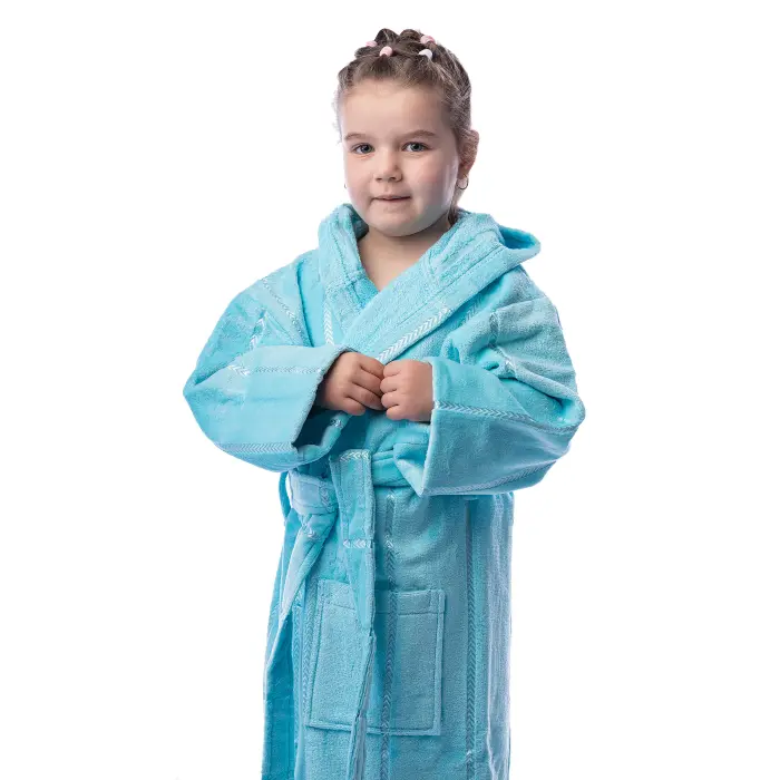 Детски халат нишка - електрик - 674 - Детски халат нишка - електрик - 674