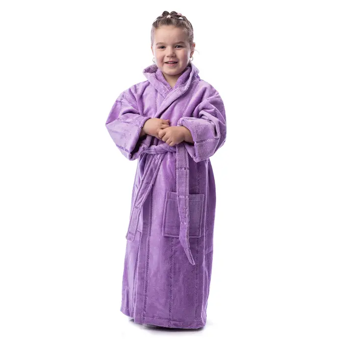 Детски халат нишка - лилаво - 612 - Детски халат нишка - лилаво - 612