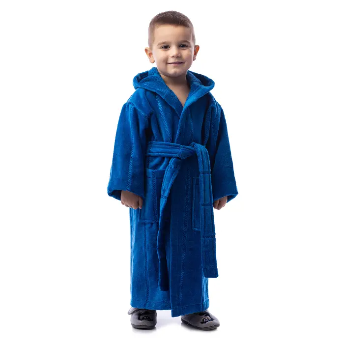Детски халат нишка - син - 1039 - Детски халат нишка - син - 1039