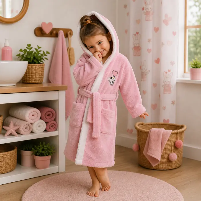 Детски халат Sunny - розово - 3860 - Детски халат Sunny - розово - 3860