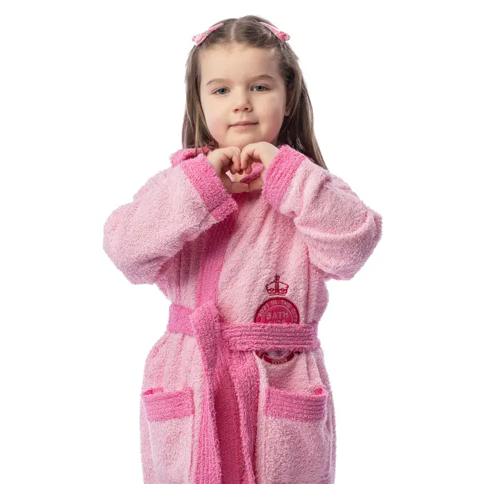 Детски халат Вивиен - Розово - 1249 - Детски халат Вивиен - Розово - 1249