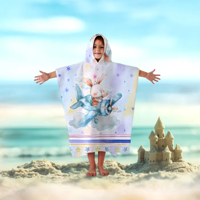 Детско хавлиено пончо - 5049 - 2920 - Детско хавлиено пончо - 5049 - 2920