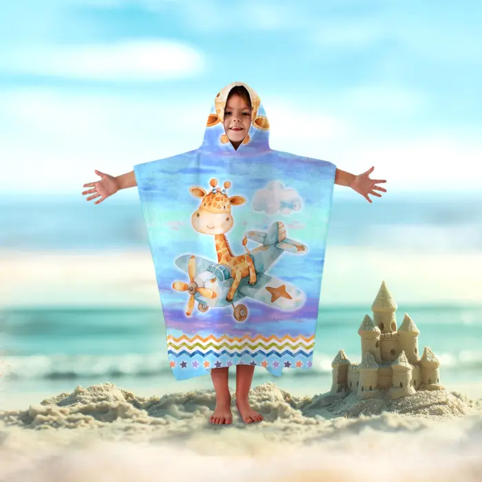 Детско хавлиено пончо - 5050 - 2921 - Детско хавлиено пончо - 5050 - 2921