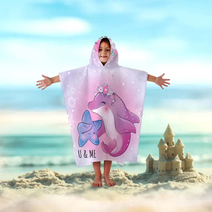 Детско хавлиено пончо - 5059 - 2930 - Детско хавлиено пончо - 5059 - 2930