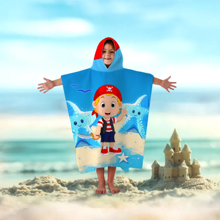 Детско хавлиено пончо - 5061 - 2932 - Детско хавлиено пончо - 5061 - 2932