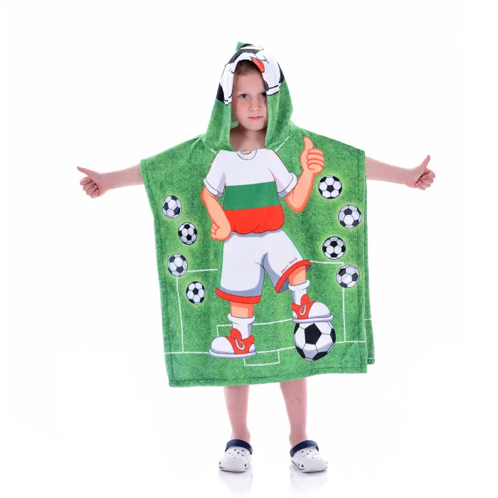 Детско пончо - Малък Футболист - 1422 - Детско пончо - Малък Футболист - 1422