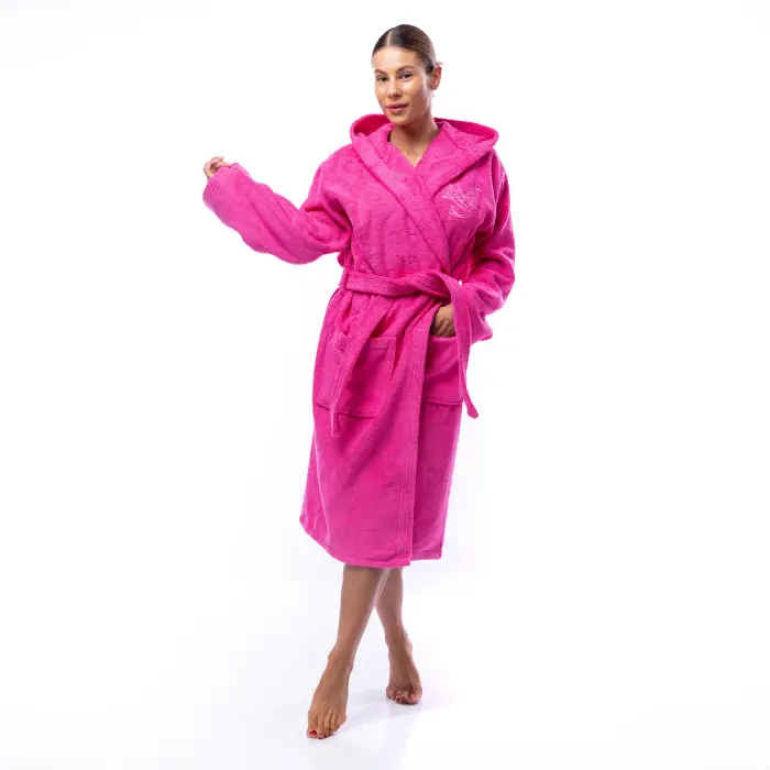 Халат Едноцветен Лукс - Циклама - дамски - 1583 - Халат Едноцветен Лукс - Циклама - дамски - 1583