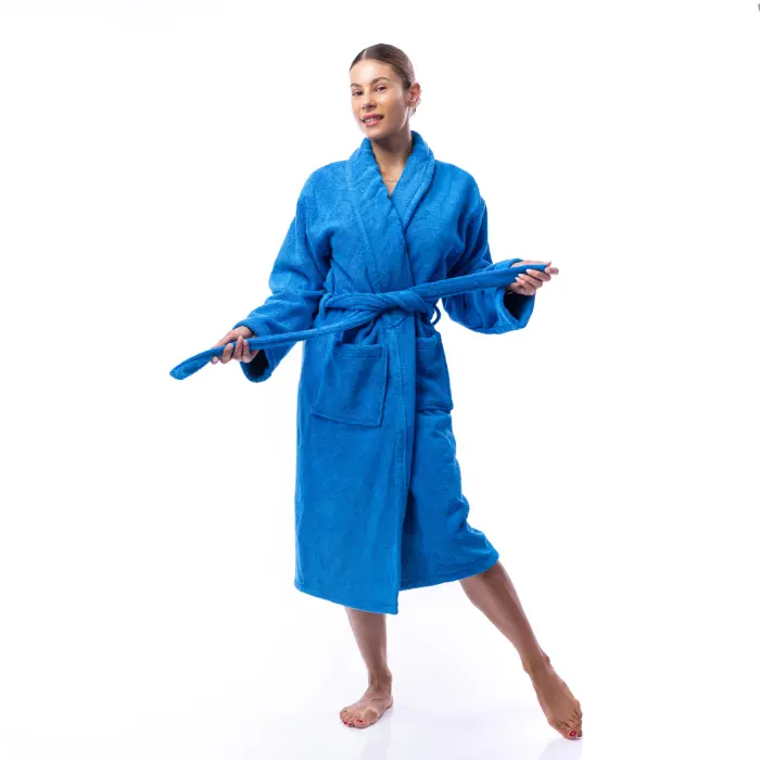 Халат Едноцветен Шал Яка - Парламент - дамски - 1695 - Халат Едноцветен Шал Яка - Парламент - дамски - 1695