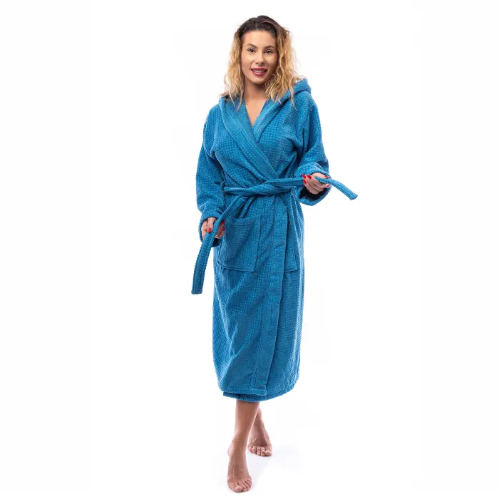 Халат Елеганс - Морско синьо - дамски - 2644 - Халат Елеганс - Морско синьо - дамски - 2644