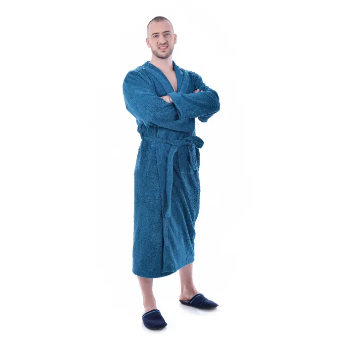 Халат Маер - Петрол - мъжки - 1198 - Халат Маер - Петрол - мъжки - 1198