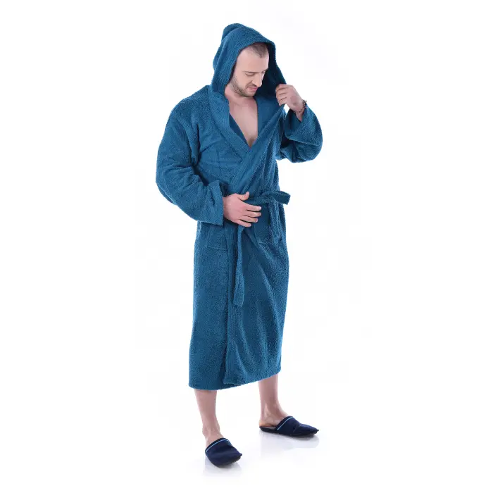 Халат Маер - Петрол - мъжки - 1199 - Халат Маер - Петрол - мъжки - 1199