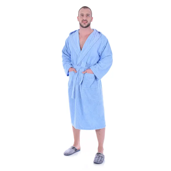 Халат Маер - Светло синьо - мъжки - 1179 - Халат Маер - Светло синьо - мъжки - 1179