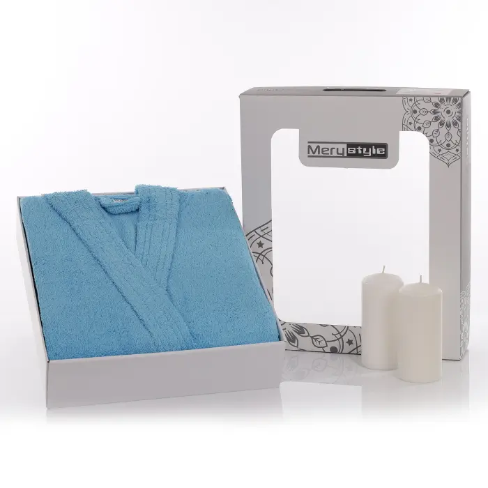 Халат Мери в кутия - Светло син - 3353 - Халат Мери в кутия - Светло син - 3353