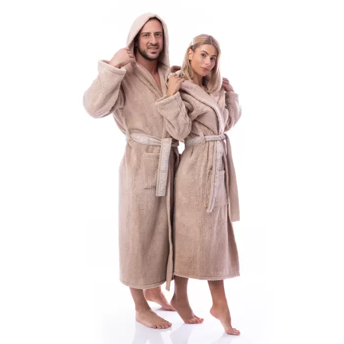 Халат Микропамук - капучино - дамски - 165 - Халат Микропамук - капучино - дамски - 165