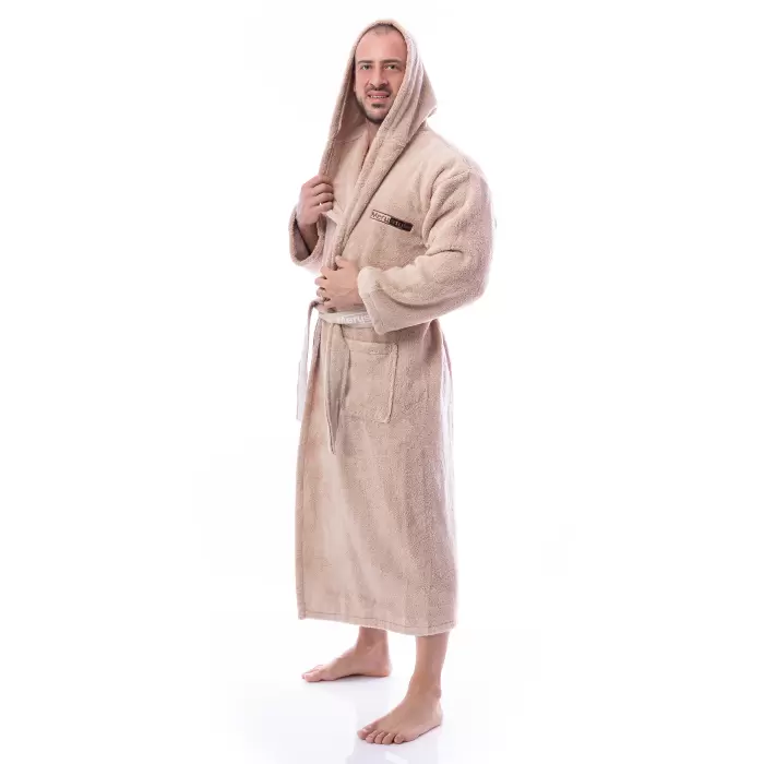 Халат Микропамук - капучино - мъжки - 171 - Халат Микропамук - капучино - мъжки - 171