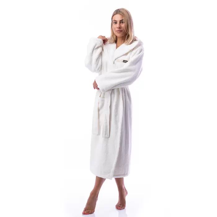 Халат Микропамук - крем - дамски - 216 - Халат Микропамук - крем - дамски - 216