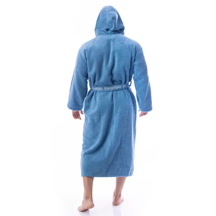 Халат Микропамук - син - мъжки - 189 - Халат Микропамук - син - мъжки - 189