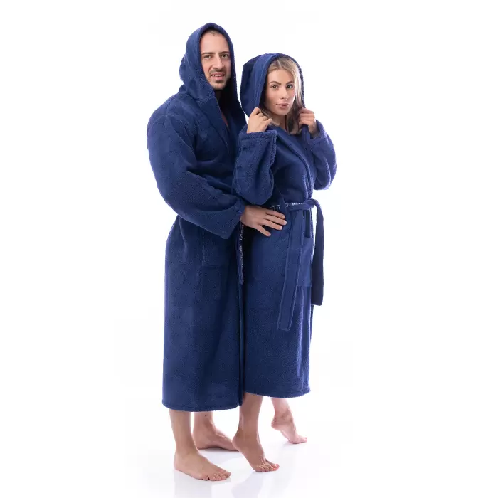 Халат Микропамук - тъмно син - дамски - 233 -  Халат Микропамук - тъмно син - дамски - 233