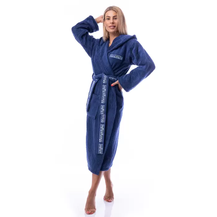 Халат Микропамук - тъмно син - дамски - 229 -  Халат Микропамук - тъмно син - дамски - 229