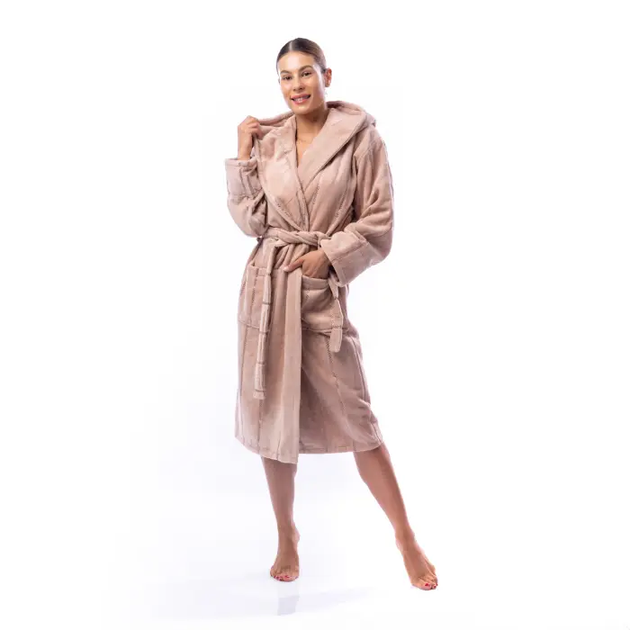 Халат нишка - Капучино - дамски - 1731 - Халат нишка - Капучино - дамски - 1731