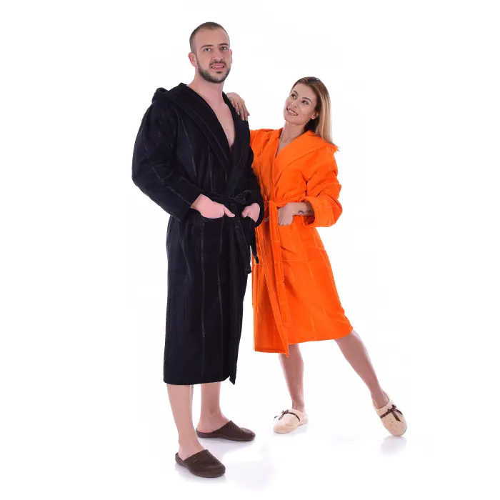 Халат нишка - Оранжев - дамски - 1165 - Халат нишка - Оранжев - дамски - 1165