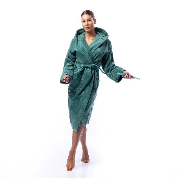 Халат нишка - Петрол - дамски - 1736 - Халат нишка - Петрол - дамски - 1736