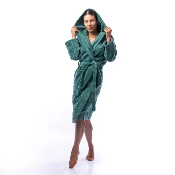 Халат нишка - Петрол - дамски - 1737 - Халат нишка - Петрол - дамски - 1737