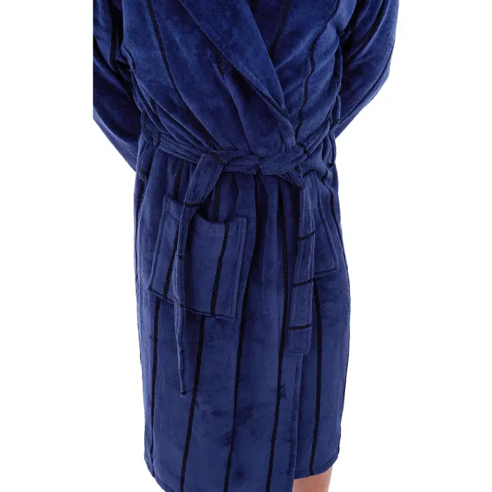 Халат нишка - Тъмно син - мъжки - 3478 - Халат нишка - Тъмно син - мъжки - 3478