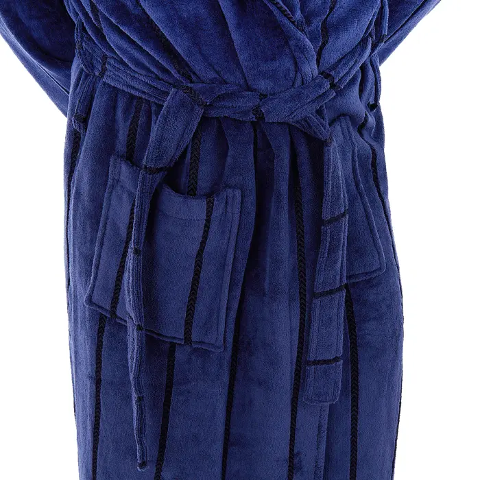 Халат нишка - Тъмно син - мъжки - 3482 - Халат нишка - Тъмно син - мъжки - 3482