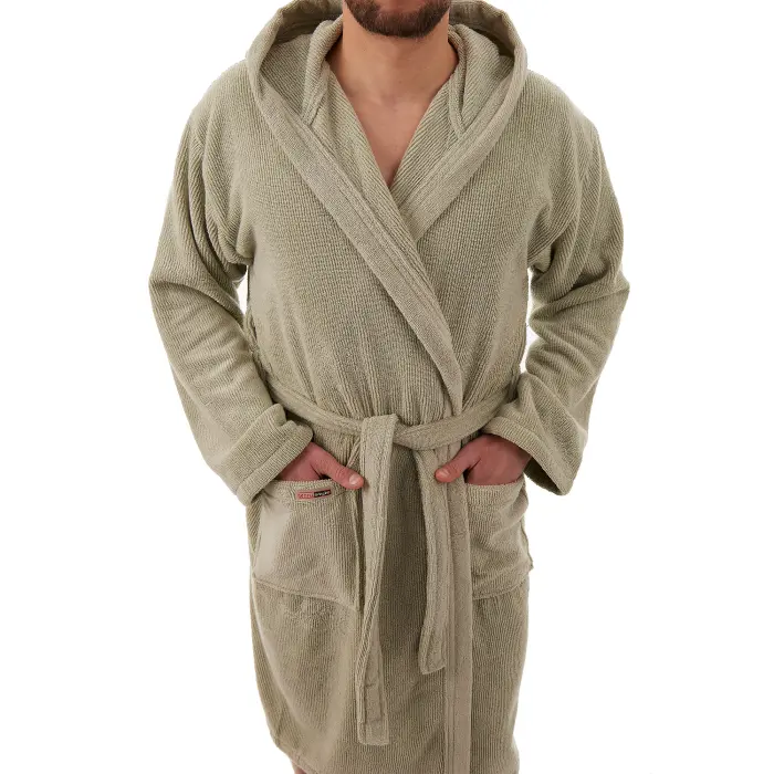 Халат Рипс - къс - Светло зелен - мъжки - 3683 - Халат Рипс - къс - Светло зелен - мъжки - 3683