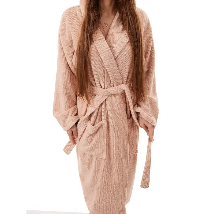 Халат Рипс - Пепел рози - дамски - 3718 - Халат Рипс - Пепел рози - дамски - 3718
