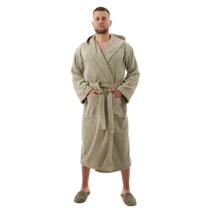 Халат Рипс - Светло зелен - мъжки - 3695 - Халат Рипс - Светло зелен - мъжки - 3695