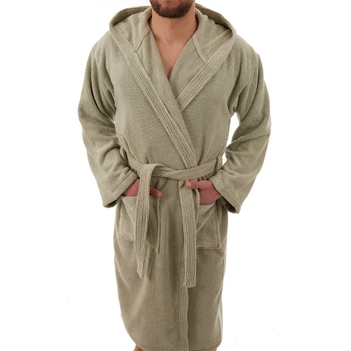 Халат Рипс - Светло зелен - мъжки - 3698 - Халат Рипс - Светло зелен - мъжки - 3698