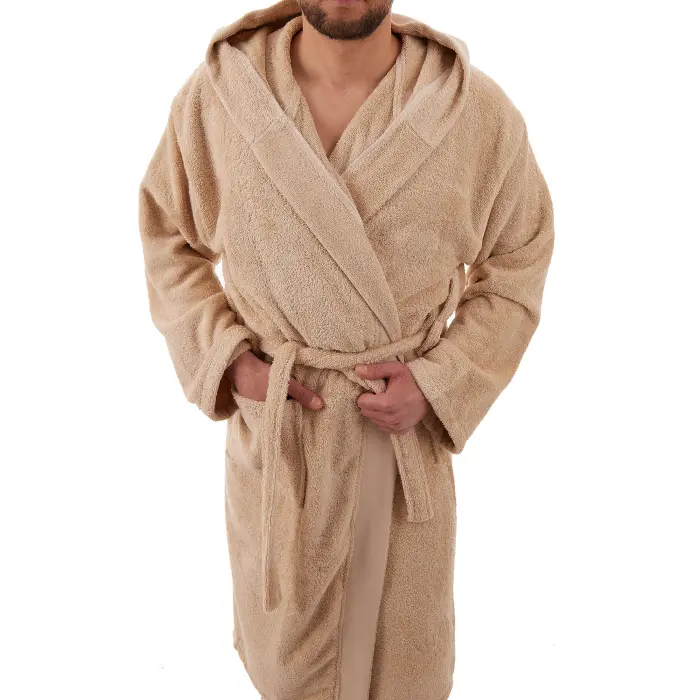 Халат Севи лого - MS - капучино- мъжки - 3769 - Халат Севи лого - MS - капучино- мъжки - 3769