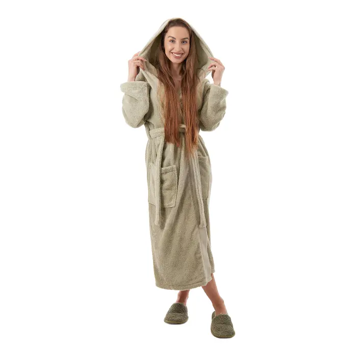 Халат Севи лого - MS - светло зелен- дамски - 3736 - Халат Севи лого - MS - светло зелен- дамски - 3736